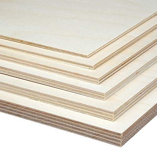 Birkensperrholz (300 x 210 x 5 mm, 4 Stück)