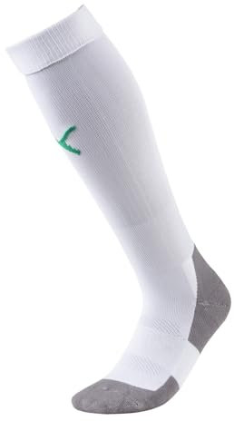 PUMA Herren Team Liga Socks Core Stutzen, Puma White-Pepper Green, 43-46 (Herstellergröße: 4) EU