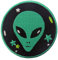 Green Alien Patch Embroidered Applique Iron On Sew On Emblem