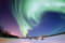 1art1 Polarlichter XXL Poster Polarlicht Über Der Schneelandschaft Plakat | Bild 120x80 cm