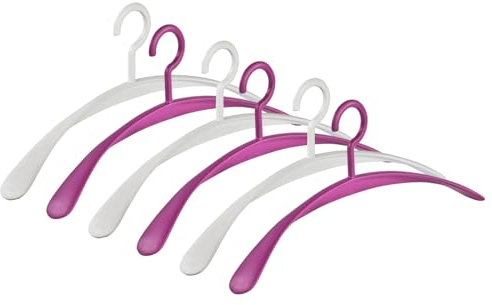 Kleiderbügel Garderobenbügel Wing violett und weiß 6er-Set