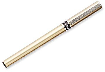 Uni-ball Deluxe Roller Ball Pens, Fine Point, 0.7mm, Blue Ink, Champagne Barrel, 36 Count