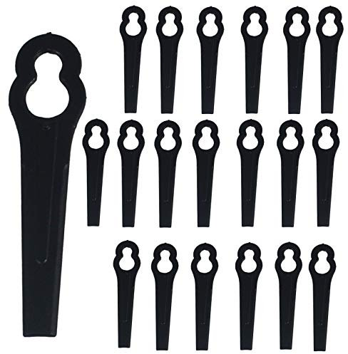 SPARES2GO Plastic Blades Fig 8 Type for Black & Decker Lawnmower (Pack of 20)