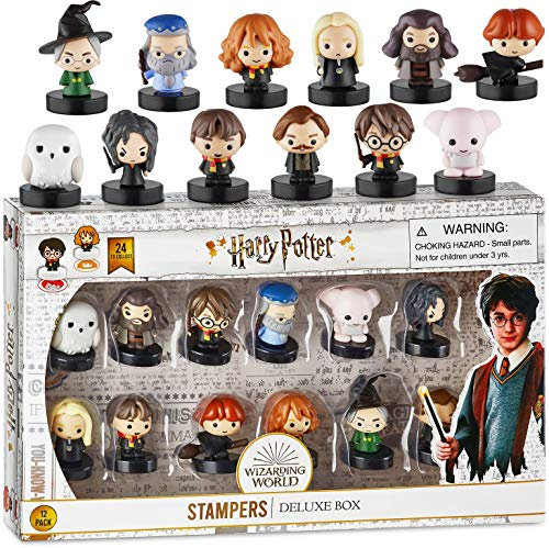 Selbstfärbende Harry Potter Stempel, 12er Set - Harry Potter Geschenke, Fanartikel, Partydekorationen, Tortenaufleger - Zubehör mit den beliebtesten Charakteren von PMI, 6,35 Zoll groß