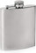 furein Petaca Hip Flask de Acero Inoxidable para Licores Whisky, Frasco de Bolsillo 6 oz portátil con Tapón Tipo Rosca Color Plata para líquidos, Vodka, Escocés