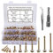 FandWay 220Pcs Self Tapping Screws for Metal,M4.2 Self Drilling Screws for Steel,Hex Head Tek Screw,Washer Head Sheet Metal Screw Galvanized for MetalWork Aluminum Wood Plastics.