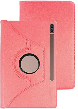 Gadget Giant Étui à rabat avec support rotatif à 360° pour Samsung Galaxy Tab S7 11 (T870/T875) 2020 Or rose