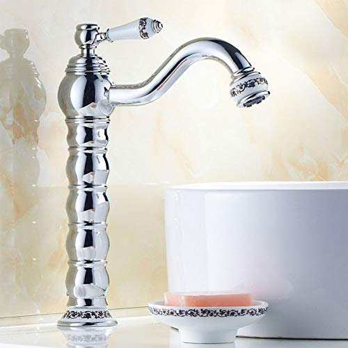 Waschbecken Wasserhahn Einhebel-Keramik-Waschtischarmatur mit langem Griff