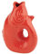 Gift Company Vase Monsieur Carafon XS, Vase décoratif en Forme de Poisson Faïence Coral Red