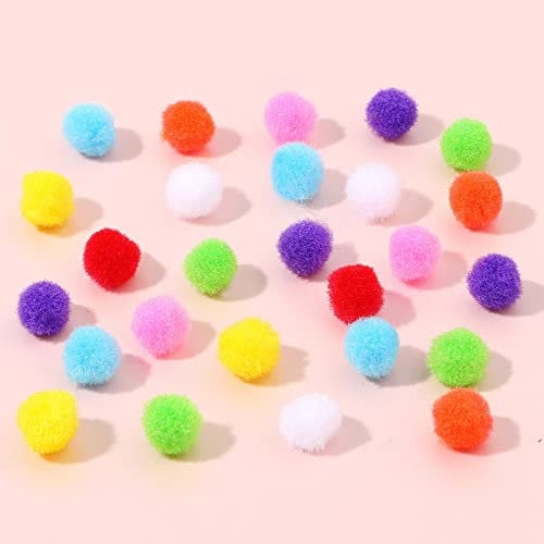Duories 1000 Stück Bunte Mini Pompons zum Basteln 10mm Flauschige Pom Poms Plüschbälle Bälle Kleine Bommeln Filzkugeln für Geburtstag Hochzeit Handwerk Weihnachten DIY Nähen Dekorationen,Bunt