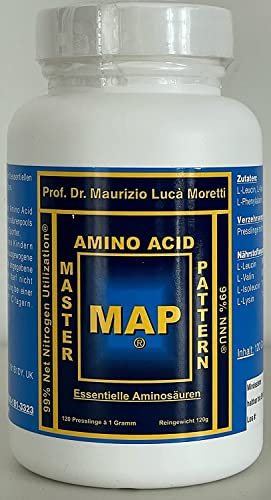 12 Flaschen - Das originale MAP Master Amino Acid Pattern® (120 Tabletten/Flaschen) 99% Net Nitrogen Utilization® (NNU®) - Prof. Dr. Maurizio Luca Moretti