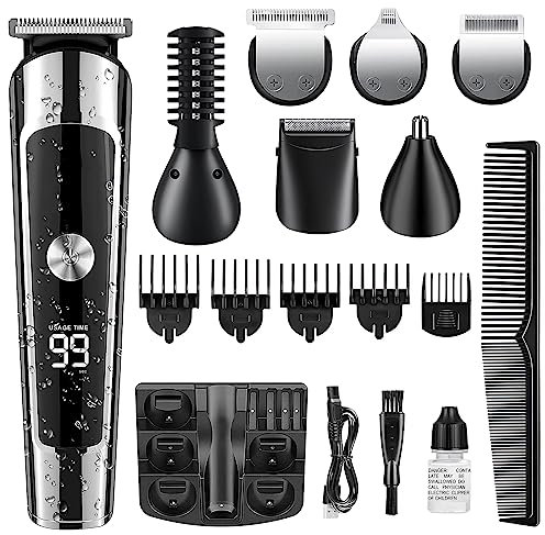 Urbuti Haarschneider Pflegesets Haarschneidemaschine Set 6 in 1 Bartschneider Herren Barttrimmer Wasserdicht Nasentrimmer Body Trimmer Präzisionstrimmer