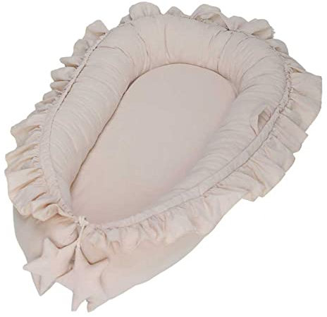Fouriding Baby Nest für Neugeborene und Baby Anti Kick Baby Schlafsack für neugeborene Jungen Mädchen 0-18 Monate Neugeborenes Geschenk (Beige)