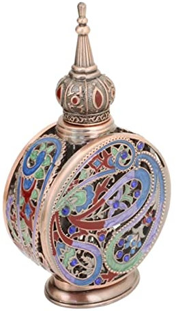 Honhoha Perfume Bottles Empty Decorative - Portable Perfume Bottle,Antique Perfume Bottles, Portable Perfume Bottle, Decorative Bottles Glass Empty Vintage for Perfume Oil 10ml