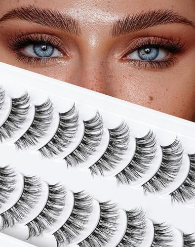 Wimpern Mink Lashes Full Volume KünstlicheWimpern False Cat EyeLashes Lifting Effect Eyelash Falsche Wimper10 Pairs D-M07