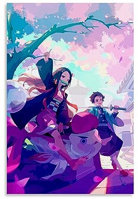 KHAMEO Demon Slayer Nezuko Tanjiro Anime Poster1 (16) Leinwand-Poster, dekoratives Gemälde, Leinwand-Wandposter und Kunstdruck, modernes Familienschlafzimmer-Dekor-Poster, 30 x 45 cm
