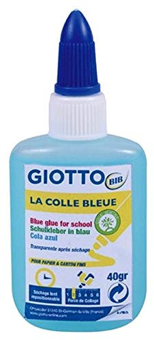 Giotto, colla vegetale per bambini, 40 g, colore: blu