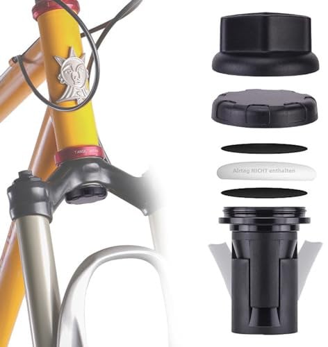 BSSOK AirTag Bicycle Mount, Waterproof for MTB Suspension Fork with Inner Diameter 18-30 mm, Hidden Anti-Theft Protection, Compatible with Bicycle, Includes 4 Expander Mounts (AirTag Not Included)