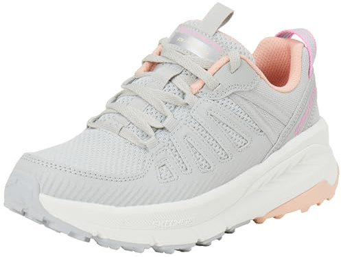 Skechers Switch Back Cascades - Tornare Indietro CASCATE, Gray Synthetic/Textile/Coral Trim,