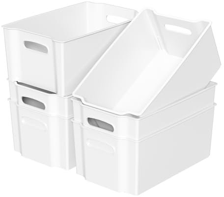 Minekkyes Lot de 6 Paniers de Congélation Empilables - Blanc
