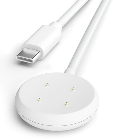 Sinoacc Ladegerät für Google Pixel Watch 2 Ladegerät TypeC Ersatz-Ladegerät mit Google Pixel Watch 2 Weiß (1 Stück)