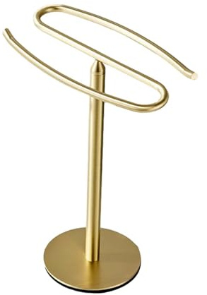 Dualoai Porte-serviettes, Porte-montre, Hauteur 31 Cm, Polyvalent, Peu Encombrant pour Le Lavabo, Doré