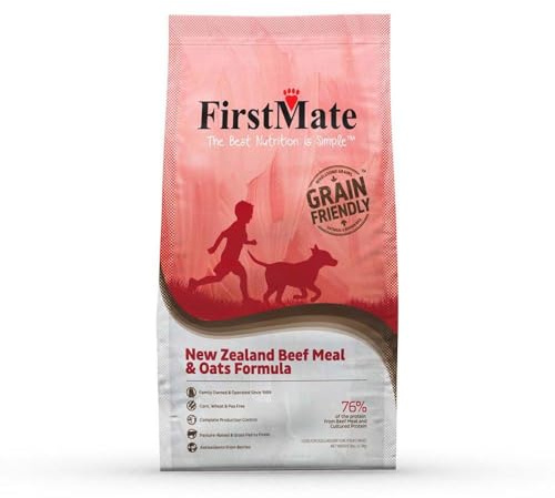 FirstMate, Neuseeländisches Trockenfutter für Hunde mit Rindfleisch und Hafer, getreidefreundlich, 2,3 l