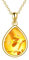 POPLYKE Bernstein Halskette für Frauen Sterling Silber Bernstein Teardrop Halskette Bernsteinschmuck Geschenk für Mädchen (Bernstein)