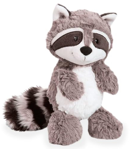 Babioms Schmusetier Waschbär, 28cm Waschbär Plüschtier, Stofftier Waschbär,Realistische Waschbär Plüsch Spielzeug für Wilde Tiere, Geschenk für Freunde und Kinder