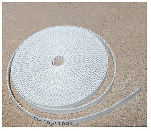 Gummi Antriebsriemen Keilriemen Zahnriemen Weißer PU-T5-Zahnübertragungsförderer-Zahnriemen Mit Offenem Ende Und Stahlschnur-Polyurethan(5Meter,20mm)
