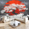 Papier Peint Panoramique 3D Murales Vagues De Cerisier Japonais Murale 3D Papier Peint Intissé Poster Décoration Fond De Mur Tv Salon Papier Peint Murales 200 (H) x 140 (L) cm