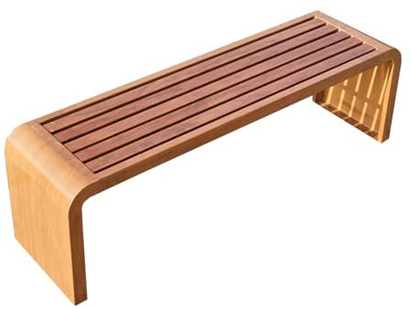 TRGCJGH Gartenbank Sitzbank Parkbank für 2 bis 3 Personen, Bank für Garten, Balkon, Terrasse in Holzoptik, Balkonbank Gartenhocker(120cm/47.2in,A)