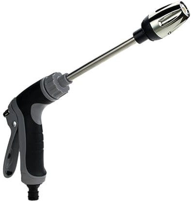JAMSSOW Nettoyeur turbo pour tuyau d'arrosage, débit d'eau réglable, buse haute pression pour tuyau d'arrosage, pistolet à eau haute pression, nettoyeur haute pression turbo