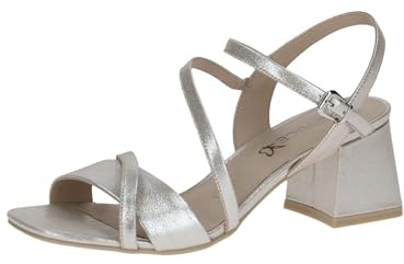 Caprice Damen Sandalen mit Absatz aus Leder Festlich