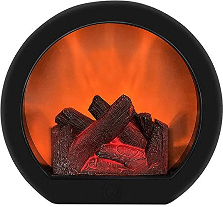 Fcuajdkq - Farol de chimenea, LED, sin llama, simulación, LED, linterna LED, chimenea, con simulación de llama real, decoración