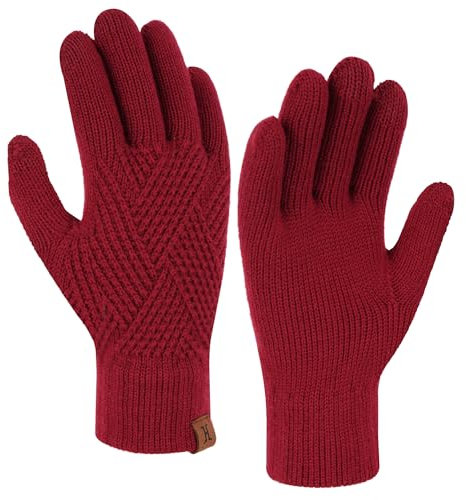 ZASFOU Damen Winter Touchscreen Handschuhe Warm Winterhandschuhe Strickhandschuhe für Frauen Geschenk Kaltes Wetter