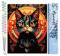 Figured'Art Peinture par Numéro Adulte Chat noir Art Déco - Activité Manuelle Kit de Loisir Créatif DIY Numéro d'Art Complet - 40x50cm sans châssis en bois
