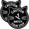 2 Stück Caution Watch Your Step Schilder, Sicherheitsschilder Acryl-Aufkleber Warnschild Selbstklebend Vorsicht Sicherheitszeichen für Büros Restaurants Stufen (Katzenkopfform)