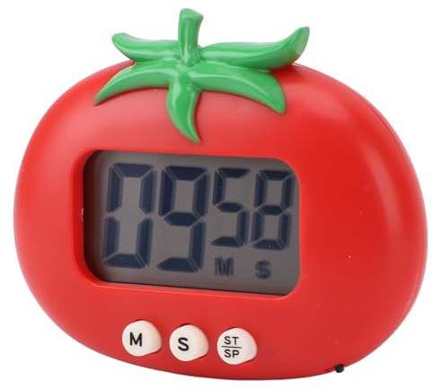 Temporizador para Niños con Forma de Tomate, Temporizador Digital de Cocina para Cocinar y Huevos, Temporizador de Aula para Profesores con Soporte Magnético