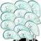 Golf Club Headcovers Iron Synthetic Leather Deluxe Value 12 Pcs/Set, Golf Head Covers with Number Printed Durable Light for Men Women Universal Fit All Irons Clubs (Aqua)
