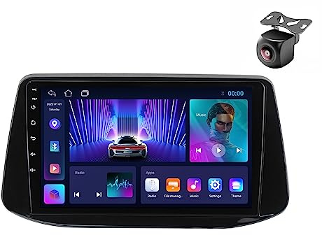 Android 14 Car Radio para Hyundai I30 I-30 2017 2018 2019 2020 2021 1 DIN de Coche NAVEGACIÓN con Pantalla Táctil 9 Pulgadas Reproductor Multimedia Autoradio SWC FM Carplay Auto (M150CP 4core 2+32G)