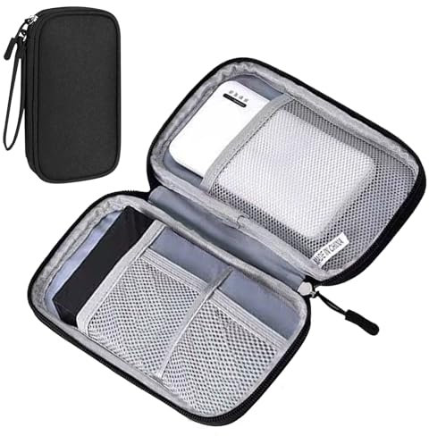 Small Travel Cable Organiser Bag, Portable Travel Pouch Electronics Travel Organizer Carry Bag, Universal Cord and Gadget Storage Bags for Cables Charger Power Bank Earphone USB Drive Hard Disk