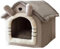CASA para Gatos - CASA Perro - CASITA Interior para Perro - Cama INCLUIDA EN LA Cueva para Perros Y Gato - CASETA Interior para Perros (Gris, L: 45X45X40 (<4kg))