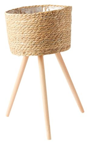 Milisten Fioriera in Legno con Piedi per Piante Esterno Cestino Decorativo per Design e Balcone