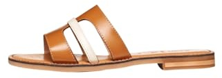 Geox Damen D MADDALUSIAC P Flat Sandal, Camel/Papyrus, 35 EU
