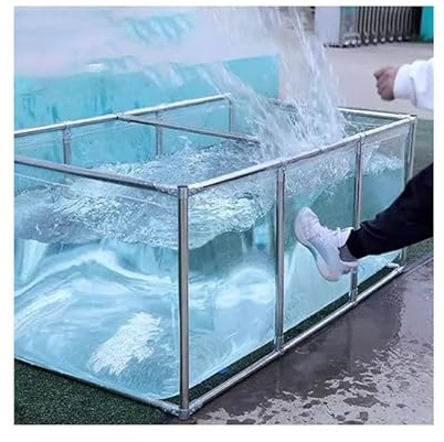 Transparenter Rahmen Swimmingpool, voll sichtbares Design für Fischzucht und Gartengebrauch, langlebige temporäre Wassertanklösung