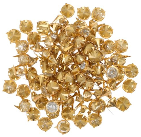jojofuny 50 pièces Rivets à Griffes avec Strass pour Vêtements Sacs Chaussures DIY Accessoires Décoratifs Éclatants