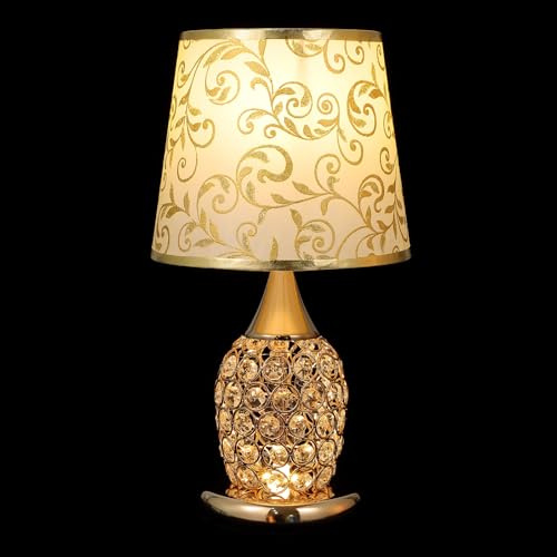 Dekorative Tischlampe mit Fernbedienung für Zuhause und Hotel, Gold | Aluminiumlegierung und Glas, Schlicht Modern Kreativ Einzigartig, Romantische Nachttischleuchte für Schlafzimmer
