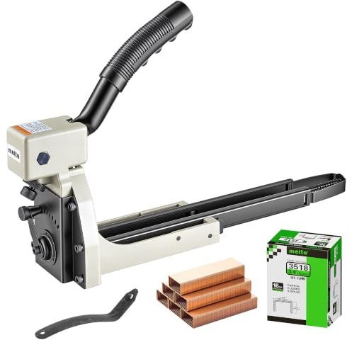 meite Agrafeuse Manuelle de Fermeture de Carton, Utilise des Agrafes pour Carton, Agrafeuse à Carton pour Carton Ondulé (Agrafeuse 18 mm avec agrafes)