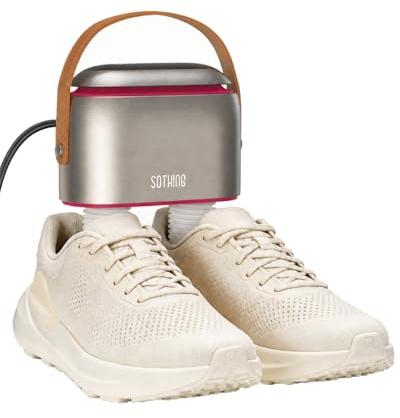 SOTHING Asciuga Scarpe Elettrico con Ozone e Display Digitale – Asciugascarpe a Doppio Flusso d’Aria, 3 Livelli di Calore, Timer 1–9 Ore, Tubi Telescopici 30 cm, Scalda Scarpe da Calcio e Sci